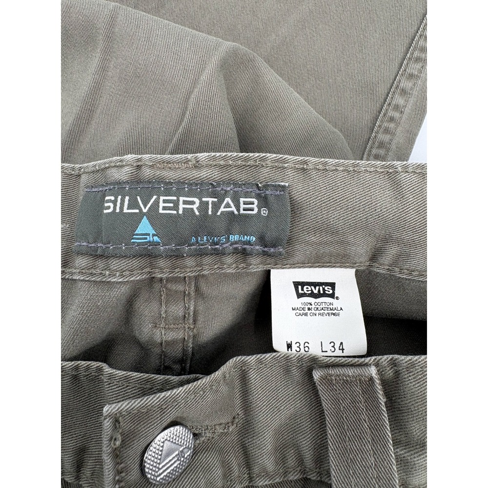 Levi's Vintage Y2K Men's Silvertab Baggy Cargo Brown Skate Grunge Pants 36 x 34